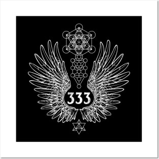 Angel Number 333 Sacred Geometry Posters and Art